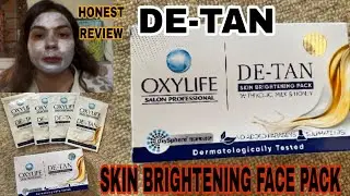 Oxylife detan skin brightening pack Honest Review/ Best de tan face pack for women & Men