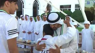 محمد بن زايد يستقبل أبطال منتخب الجوجيتسو  للشباب و الناشئين