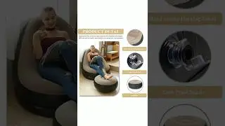 Gitech Portable Fast Inflatable Sofa Chair with Foot Stool     #viralshorts #shopping
