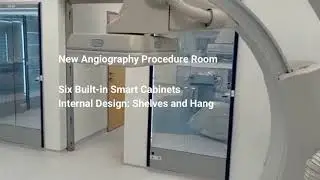 New Angiography procedure room with 6 built-in SmartCabinets.