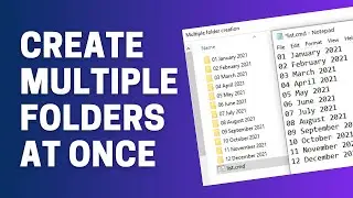 How to create multiple folders at once without any software. Text file to Folders.