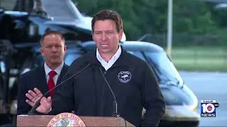 Florida Gov. speaks in South Florida, but not much about governor's race