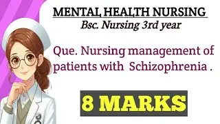Nursing Management of Schizophrenia ! MHN ! 3rd year ! #study #mentalhealth #bscnursing #exam #feed