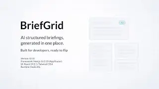 BriefGrid Demo &ndash; Next.js AI Briefing Workflow Starter for Developers