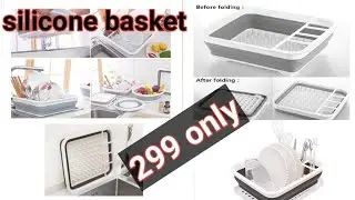 Drying Drainer Silicone Folding Dish Rack With Spoon Fork Knife Storage Holder organizer Strainer