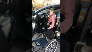 How does Cambry get into her Tesla Model X?