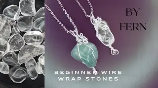 Beginner Wire wrap Crystal Pendants Tumbled stones DIY Tutorial