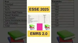 EMRS Staff Selection Exam 2025 📚 ESSE 2025 #emrs #emrsrecruitment