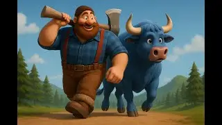 Paul Bunyan & Babe the Blue Ox | Tall Tale Story & Song + Free Coloring Pages