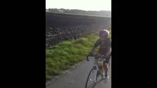 Lars op zijn koersfiets
