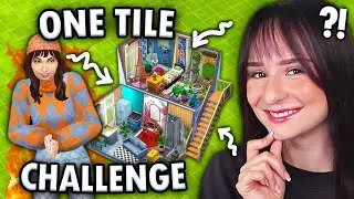 I built an UPSTAIRS in the ONE TILE HOUSE challenge in The Sims 4
