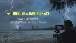 Approaching Storm at the Sea &ndash; Strong Winds, Huge Waves & Intense Ocean Sounds