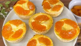 Мини-десерт с мандаринами и греческим йогуртом: без глютена и муки! Вкусный рецепт!