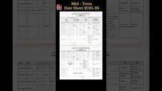Mid Term Exam Date Sheet 2025-26 Released | Delhi Govt Schools Class 3rd to 12th