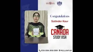Celebrating Satinder Kaur's achievement: her Canada Study Visa secured! 🇨🇦