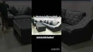 &ldquo;Grey L-Shape Sofa | Modern Living Room Design&rdquo; #shorts #home #carpentry