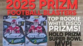 2025 Prizm Football Blasters X2! - Top Rookie White Disco Prizms! Super Bowl MVP Holo Prizm!