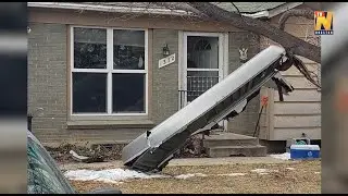 PLANE DEBRIS SCATTERED AFTER ENGINE ISSUE