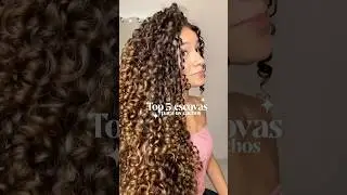 Top 5 ESCOVAS para o cabelo cacheado ✨💗 #cabelocacheado #escovapolvo #cacheadas