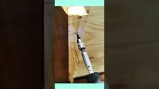 Perfect screw installation into wood using a screwdriver #contructions #woodworking #tooltips #short