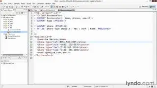 36 Exercise Declaring a DTD for our BusinessCard XML file