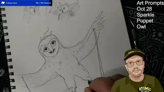 Drawing: Inktober 2 & Painting the Scratch Built Space Ship (Unedited Live Stream from Oct 28, 2023)