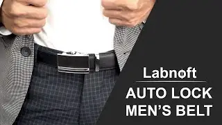 Labnoft Men's Auto-lock Leather Belt (Black)