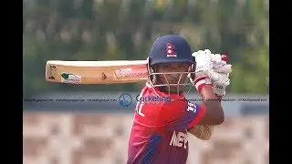 Sompal kami 38 runs off 63 balls batting at No. 9 against Bangladesh II ACC Emerging Teams Cup