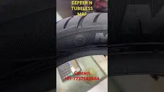 TUBELESS TYRE 90/90/12 ZEPEER N MRF #youtubeshorts #mrf #tyre #tires #reels #shots