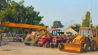 Jcb 3dx Eco and Hydra Crane with Tractor Stuck in Deep Mud New Holland 3630 | Mahindra 275 Eicher