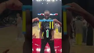 Jaylen Brown reflex challenge...  with sunglasses still on 😎