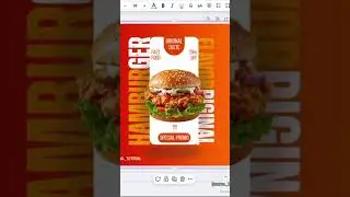 Burger Canva Post Design #canvatutorial #graphicdesign #canvaexpert #socialmediapostdesign #canva