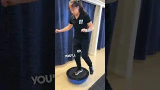 Flat side or dome side during balance training on a bosu ball? #shorts #bosuball #physio