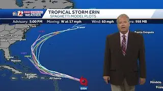 Rain Chances Drop for Weekend. Watching Erin's Track