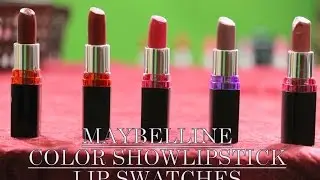 Maybelline colorshow lipstick lipswatches | Ajsmakeupcorner | Indian youtuber