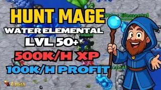 💧 WATER ELEMENTAL | Hunt Mage lvl 50+ | 100k de PROFIT/h  (Hunt Alternativa no Tibia)
