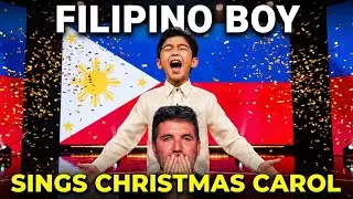 Filipino Boy Sings Traditional Christmas Carol on AGT 🇵🇭 | Simon Cowell Emotional