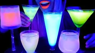 ASMR Glowing Cocktails | EXTREME FIZZY | Ice Eating Sounds | Gulping 먹방