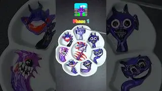 Color mixing Purple (Durple) 1-11 Phase Guess the color of the Sprunki characters  #colorsmixing
