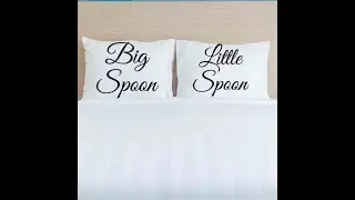 VictoryStore Big Spoon Little Spoon Pillow Case Set - Couples' Pillow Cases