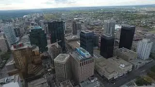 River valley & downtown drone video - Edmonton, Alberta, Canada (2015)