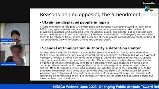 MiDiGo Webinar June 2023- Changing Public Attitude Toward Refugees in Japan