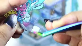ASMR | DIY 3D Scenery Sticker ~ Underwater House #asmr #diy #sticker #games #satisfying