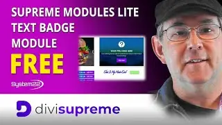Divi Supreme Modules Lite Free Text Badge Module 👍