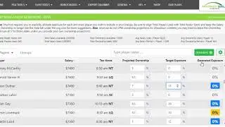 Fantasy Golf Insider Lineup Generator Tutorial