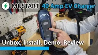 MUSTART 40A Level 2 EV Charger Unbox, Install, Tesla Model Y Demo, Review