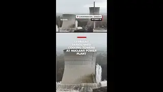 Germany demolishes cooling towers at nuclear power plant