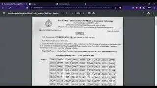 SCTIMST Staff Nurse Result 2023 (Out) - SCTIMST Staff Nursing Officer 2023 Result
