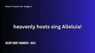 Silent night (Gruber) - Bass Learning / Karaoke / Lyrics Track