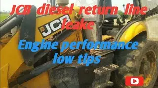 JCB diesel pump return line leake/engine performance low tips video #tamil #jcbvideos #backhoeloader